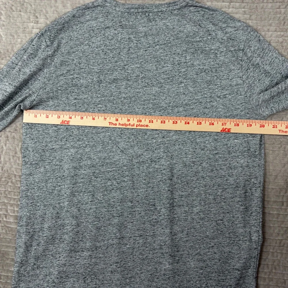 Polo Ralph Lauren Mens Grey Heather Long Sleeve T-Shirt Pony Logo Size Medium